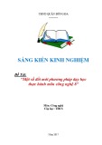 Sáng kiến kinh nghiệm THCS: Một số đổi mới phương pháp dạy học thực hành môn công nghệ 8