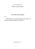 Sáng kiến kinh nghiệm THCS: Đổi mới, nâng cao chất lượng giờ sinh hoạt lớp thông qua bồi dưỡng cán bộ lớp