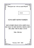 Sáng kiến kinh nghiệm THCS: Một số biện pháp lồng ghép giáo dục bảo vệ môi trường trong môn hóa học THCS