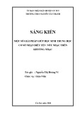 Sáng kiến kinh nghiệm THCS: Một số giải pháp giúp học sinh trung học cơ sở nhận biết tên nốt nhạc trên khuông nhạc