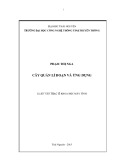 Luận văn Thạc sĩ Khoa học máy tính: Cây quản lí đoạn và ứng dụng