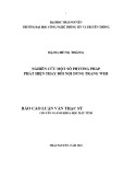 Luận văn Thạc sĩ Khoa học máy tính: Nghiên cứu một số phương pháp phát hiện thay đổi nội dung trang Web