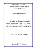 Luận văn Thạc sĩ Kinh tế: Các yếu tố ảnh hưởng đến xung đột công việc – Gia đình đối với lao động nữ tại TP.HCM