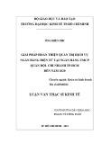 Luận văn Thạc sĩ Kinh tế: Giải pháp hoàn thiện quản trị dịch vụ ngân hàng điện tử tại Ngân hàng TMCP Quân Đội - Chi nhánh thành phố Hồ Chí Minh đến năm 2020