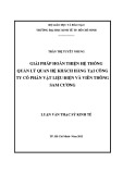 Luận văn Thạc sĩ Kinh tế: Giải pháp hoàn thiện hệ thống quan hệ khách hàng tại Công ty cổ phần Vật liệu Điện và Viễn thông Sam Cường