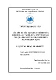 Luận văn Thạc sĩ Kinh tế: Các yếu tố tác động đến thái độ của khách hàng tại TP. HCM đối với quảng cáo qua tin nhắn văn bản SMS trên điện thoại di động