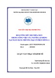 Luận văn Thạc sĩ Kinh tế: Đo lường mức độ thỏa mãn trong công việc của người lao động tại Ngân hàng thương mại Cổ phần Đông Á