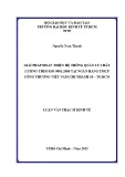 Luận văn Thạc sĩ Kinh tế: Giải pháp hoàn thiện hệ thống quản lý chất lượng theo ISO 9001:2008 tại Ngân hàng TMCP Công thương Việt Nam Chi nhánh 10 – TPHCM