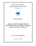 Luận văn Thạc sĩ Kinh tế: Đánh giá thương hiệu website www.24h.com.vn của công ty cổ phần Quảng cáo trực tuyến 24h