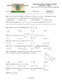 Đề thi khảo sát chất lượng đầu năm môn Toán lớp 12 năm học 2019-2020 có đáp án – Trường THPT Thuận Thành 1