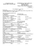 Đề thi khảo sát chất lượng đầu năm môn Hóa học lớp 10 năm học 2020-2021 – Trường THPT Lý Thường Kiệt