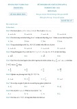Đề thi khảo sát chất lượng môn Toán lớp 12 năm học 2020-2021 có đáp án – Sở GD&ĐT Thanh Hóa
