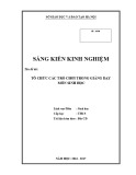 Sáng kiến kinh nghiệm THCS: Tổ chức các trò chơi trong giảng dạy môn Sinh học