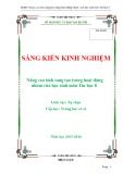 Sáng kiến kinh nghiệm THCS: Nâng cao tính sáng tạo trong hoạt động nhóm của học sinh môn Tin học 8