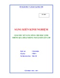 Sáng kiến kinh nghiệm THCS: Giáo dục kĩ năng sống cho học sinh thông qua hoạt động ngoài giờ lên lớp