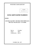 Sáng kiến kinh nghiệm THCS: Giáo dục đạo đức cho học sinh thông qua các tiết dạy thanh lịch – văn minh