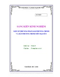 Sáng kiến kinh nghiệm THCS: Một số phương pháp giải phương trình và bất phương trình môn Đại số 8