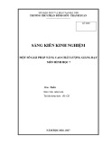 Sáng kiến kinh nghiệm THCS: Một số biện pháp để tiết luyện tập Hình học 7 đạt hiệu quả