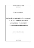 Luận văn Thạc sĩ Luật học: Chính sách, pháp luật của Australia về xử lý hành vi đánh bắt cá bất hợp pháp của ngư dân và kinh nghiệm cho Việt Nam