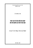 Luận văn Thạc sĩ Luật học: Pháp luật về bảo hiểm thu nhập đối với người cao tuổi ở Việt Nam