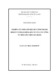 Luận văn Thạc sĩ Kinh tế: Nghiên cứu mối liên hệ giữa tính thanh khoản và hoạt động đầu tư của các công ty niêm yết trên sàn HOSE