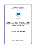 Luận văn Thạc sĩ Kinh tế: Nghiên cứu thực nghiệm về hiệu ứng lan tỏa giữa các tổ chức tài chính ở Việt Nam