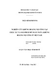 Luận văn Thạc sĩ Kinh tế: Nghiên cứu khủng hoảng nợ công tại Châu Âu và giải pháp để ngăn ngừa khủng hoảng nợ công ở Việt Nam