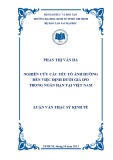 Luận văn Thạc sĩ Kinh tế: Nghiên cứu các yếu tố ảnh hưởng đến việc định dưới giá IPO trong ngắn hạn tại Việt Nam