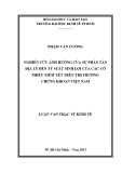 Luận văn Thạc sĩ Kinh tế: Nghiên cứu ảnh hưởng của sự phân tán địa lý đến tỷ suất sinh lợi của các cổ phiếu niêm yết trên thị trường chứng khoán Việt Nam
