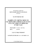 Luận văn Thạc sĩ Kinh tế: Nghiên cứu những nhân tố tác động đến chính sách cổ tức của các công ty niêm yết ở Việt Nam