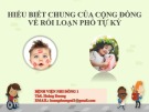 Bài giảng Hiểu biết chung của cộng đồng về rối loạn phổ tự kỷ