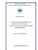 Luận văn Thạc sĩ Kinh tế: Các yếu tố tác động đến động lực phụng sự công của công chức tại các Sở, ban ngành của Thành phố Hồ Chí Minh