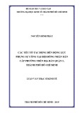 Luận văn Thạc sĩ Kinh tế: Các yếu tố tác động đến động lực phụng sự công tại Hội đồng nhân dân cấp phường trên địa bàn Quận 3, thành phố Hồ Chí Minh