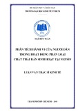 Luận văn Thạc sĩ Kinh tế: Phân tích hành vi của người dân trong hoạt động phân loại chất thải rắn sinh hoạt tại nguồn