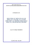 Luận văn Thạc sĩ Kinh tế: Phân tích các nhân tố gắn với động lực làm việc của cán bộ, công chức các phường thuộc quận Bình Tân, Thành phố Hồ Chí Minh