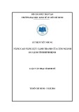 Luận văn Thạc sĩ Kinh tế: Nâng cao năng lực cạnh tranh của cụm ngành du lịch tỉnh Bình Định