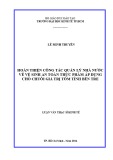 Luận văn Thạc sĩ Kinh tế: Hoàn thiện công tác quản lý nhà nước về vệ sinh an toàn thực phẩm áp dụng cho chuỗi giá trị tôm Bến Tre