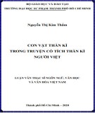 Luận văn Thạc sĩ Ngôn ngữ văn học và Văn hóa Việt Nam: Con vật thần kì trong truyện cổ tích thần kì người Việt