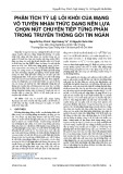 Phân tích tỷ lệ lỗi khối của mạng vô tuyến nhận thức dạng nền lựa chọn nút chuyển tiếp từng phần trong truyền thông gói tin ngắn