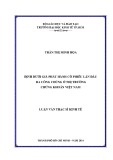 Luận văn Thạc sĩ Kinh tế: Định dưới giá phát hành cổ phiếu lần đầu ra công chúng ở thị trường chứng khoán Việt Nam