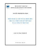 Luận văn Thạc sĩ Kinh tế: Phân tích các yếu tố tác động đến việc lựa chọn nắm giữ tiền mặt ở các công ty Việt Nam