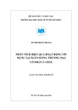 Luận văn Thạc sĩ Kinh tế: Phân tích hiệu quả hoạt động tín dụng tại Ngân hàng thương mại cổ phần Á Châu
