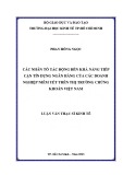 Luận văn Thạc sĩ Kinh tế: Các nhân tố tác động đến khả năng tiếp cận tín dụng ngân hàng của các doanh nghiệp niêm yết trên thị trường chứng khoán Việt Nam