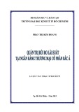 Luận văn Thạc sĩ Kinh tế: Quản trị rủi ro lãi suất tại Ngân hàng thương mại cổ phần Bắc Á