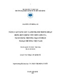 Luận văn Thạc sĩ kinh tế: Nâng cao năng lực cạnh tranh trong hoạt động huy động vốn tiền gởi của Ngân hàng Thương mại cổ phần Ngoại thương Việt Nam