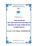 Luận văn Thạc sĩ kinh tế: Nâng cao hiệu quả hoạt động chuyển tiền đi nước ngoài tại Ngân hàng TMCP Ngoại thương Việt Nam – Chi nhánh Vũng Tàu