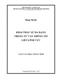 Luận văn Thạc sĩ Máy tính: Khai thác sự đa dạng trong tư vấn thông tin liên lĩnh vực