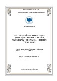 Luận văn Thạc sĩ Kinh tế: Giải pháp nâng cao hiệu quả hoạt động kinh doanh của Ngân hàng thương mại Cổ phần Tiên Phong