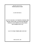 Luận văn Thạc sĩ Khoa học giáo dục: Quản lý giáo dục giá trị sống cho học sinh trường THCS huyện Hiệp Hòa, tỉnh Bắc Giang thông qua hoạt động trải nghiệm sáng tạo