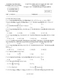 Đề thi giữa học kì 1 môn Toán lớp 11 năm 2020-2021 - Trường THPT Thái Phiên